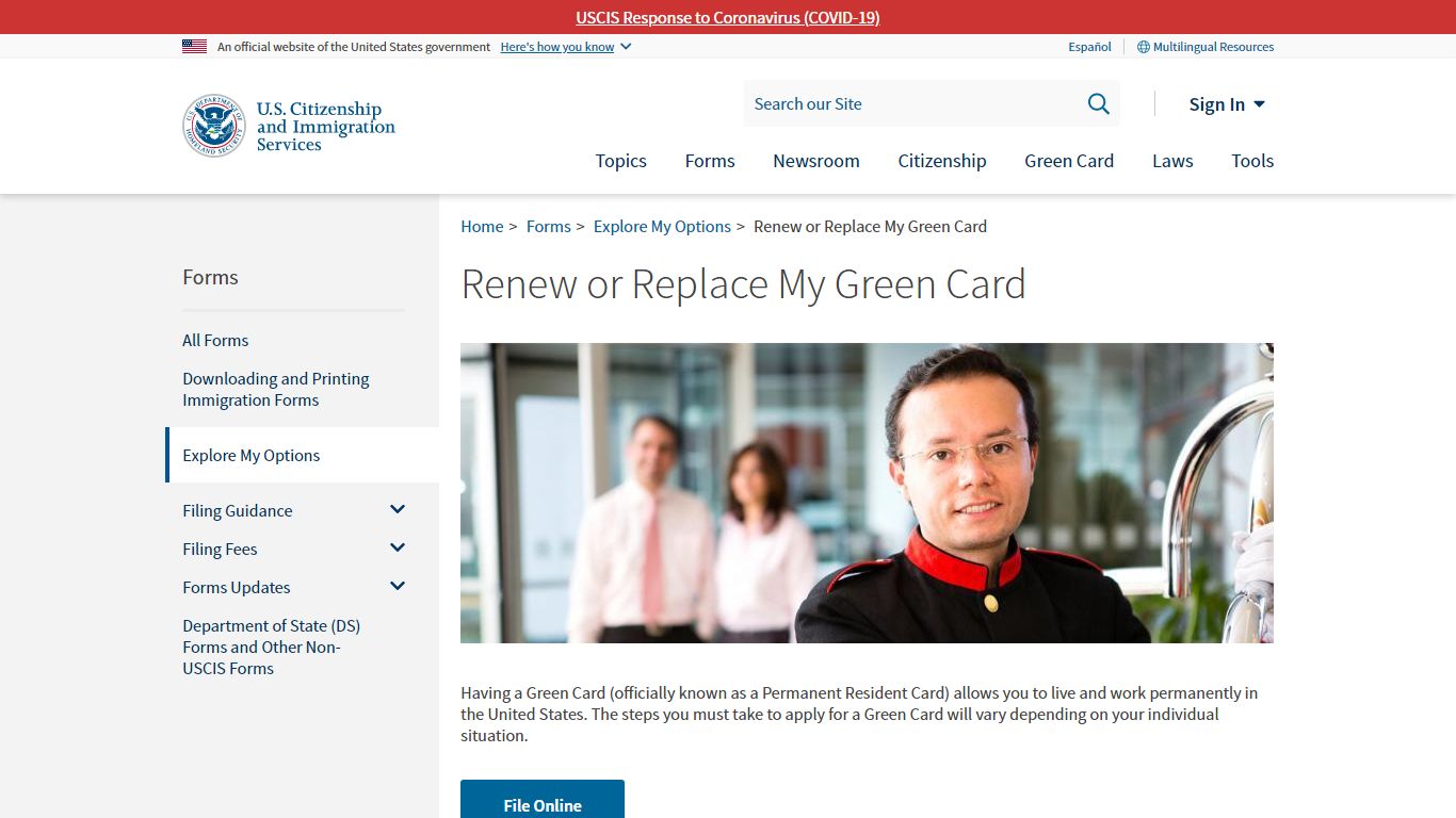 Renew or Replace My Green Card | USCIS